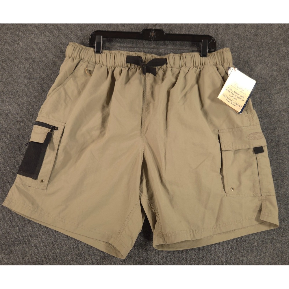 Weekender Traveler Adventure Khaki Mens 2X Hybrid River Guide Shorts